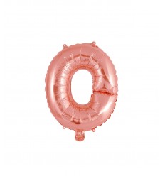 Palloncino Mylar Lettera O Rosa Gold