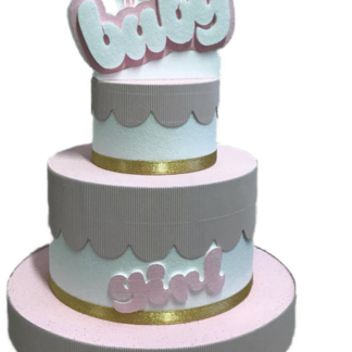 Torta finta in polistirolo Baby rosa