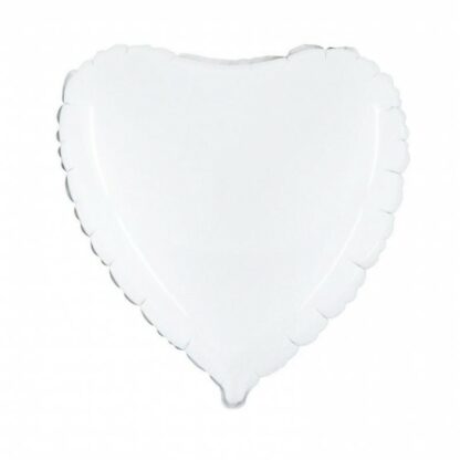 Palloncino In Mylar Cuore 18" Bianco