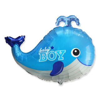 Palloncino Mylar Baby Boy Balena SuperShape