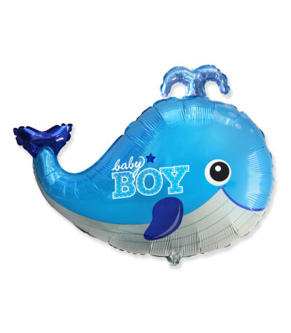 Palloncino Mylar Baby Boy Balena SuperShape