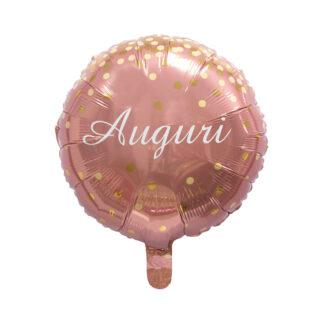 Mylar Auguri Rosa Gold Coriandoli Oro