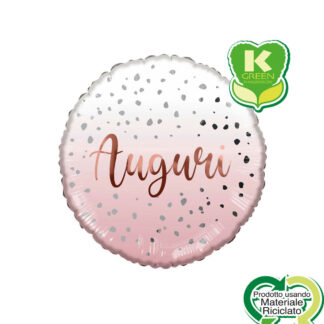 Mylar Auguri Rosa con Drops