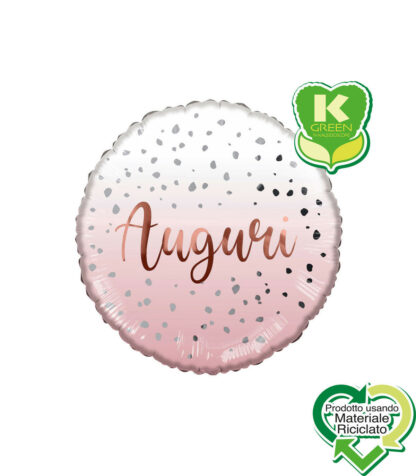Mylar Auguri Rosa con Drops