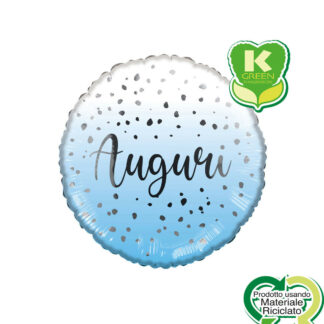 Mylar Auguri Celeste con Drops