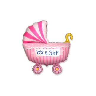 Palloncino Mylar It's A Girl Carrozzina Supershape