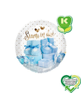 Palloncino Mylar Siamo In Due Celeste 