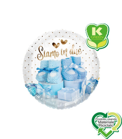 Palloncino Mylar Siamo In Due Celeste