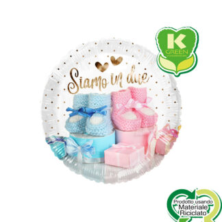 Palloncino Mylar Siamo In Due Celeste Rosa