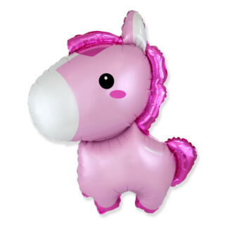 Mylar Pony Rosa SuperShape