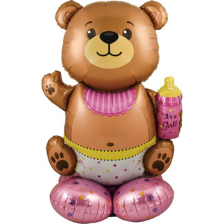 Mylar Orsacchiotto Rosa Standing