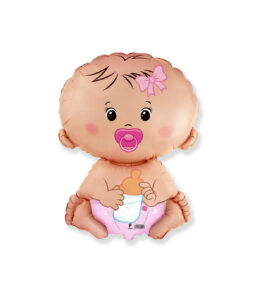 Palloncino Mylar Bimba Seduta con Ciuccio SuperShape 