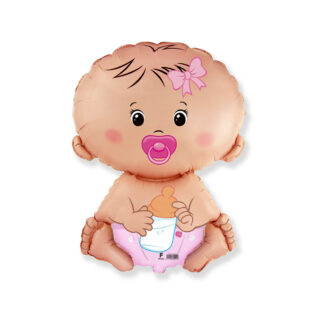Palloncino Mylar Bimba Seduta con Ciuccio SuperShape