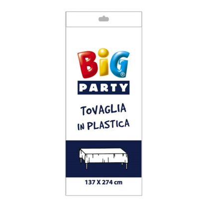 Tovaglia in plastica 137x274 cm Bianco
