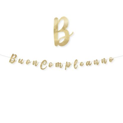 Festone Buon compleanno Oro