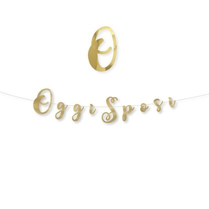 Festone Oggi sposi oro