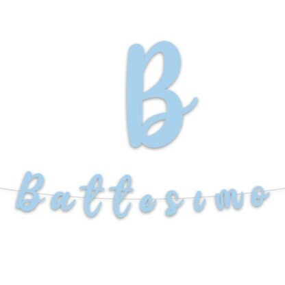 Festone Battesimo celeste