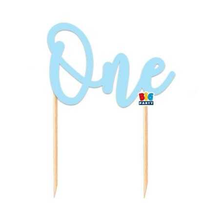 Cake topper One celeste