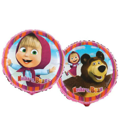 Palloncino mylar tondo Masha e Orso