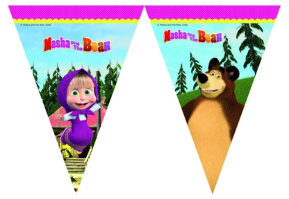 Festone bandiera Masha e orso