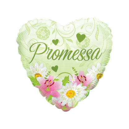 Mylar Promessa con Gigli e Margherite Cuore