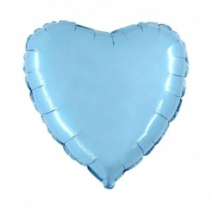 Palloncino In Mylar Cuore 18" Celeste