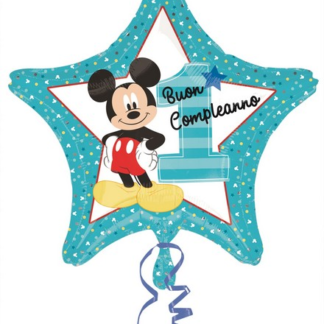 Palloncino Mylar Topolino 1 Compleanno Stella