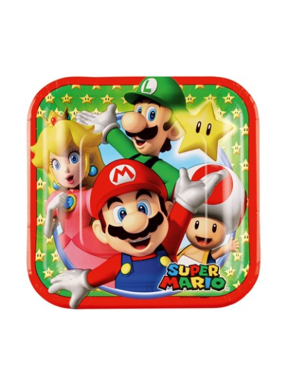 Piatti 20 cm Super Mario