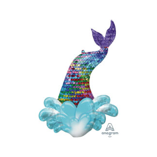 Palloncino Mylar Sirena Coda con Pailettes SuperShape