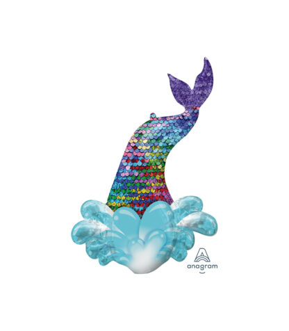 Palloncino Mylar Sirena Coda con Pailettes SuperShape