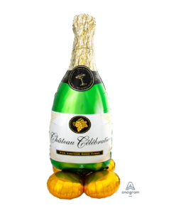 Mylar Bottiglia di Champagne con Bollicine Airloonz