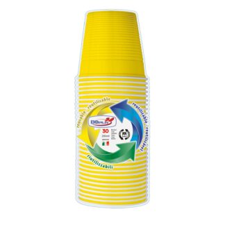 Bicchieri re-usable gialli