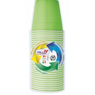 Bicchieri re-usable verde acido