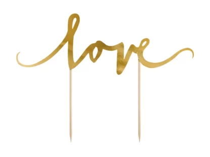 Cake topper Love oro