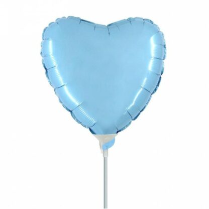 Palloncino In Mylar Cuore 9" Celeste