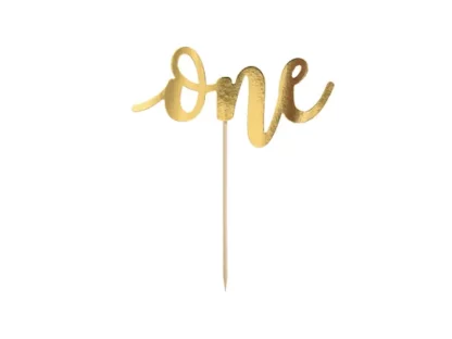 Cake topper One oro
