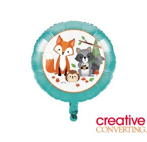 Palloncino mylar tondo Animali del Bosco
