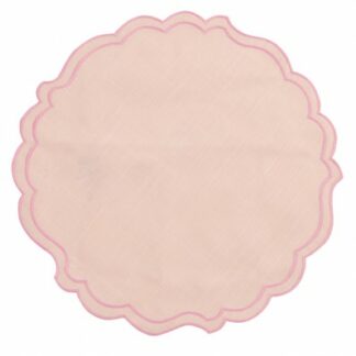Sottopiatto in tessuto 35 cm rosa
