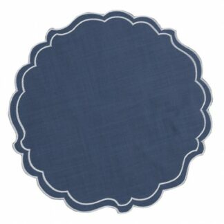 Sottopiatto in tessuto 35 cm blu