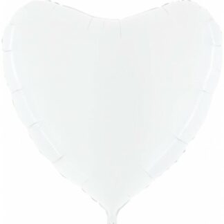 Palloncino In Mylar Cuore 36" Bianco