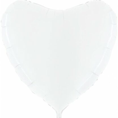 Palloncino In Mylar Cuore 36" Bianco