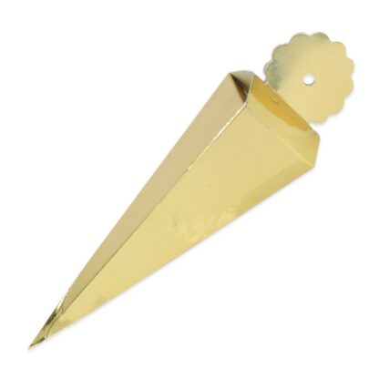 Scatoline portaconfetti Cono Quadrato 4 x 19 x 4 cm Oro Metal