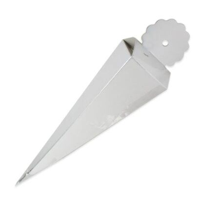 Scatoline portaconfetti Cono Quadrato 4 x 19 x 4 cm Argento Metal