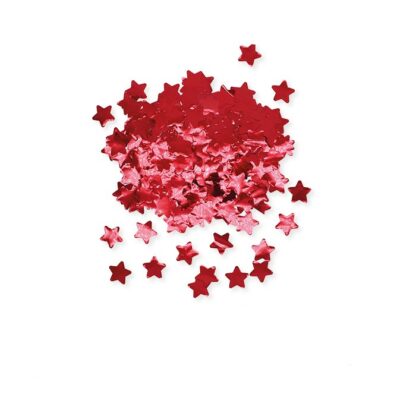 Coriandoli in foil stelle rosso 2x2 cm