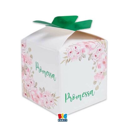 Scatoline portaconfetti 5 x 7 x 5 cm cubetto Promessa con fiocco
