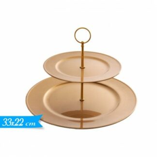 Alzatina 2 Piani Oro