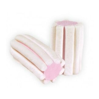 Marshmallow Striato bianco e ros