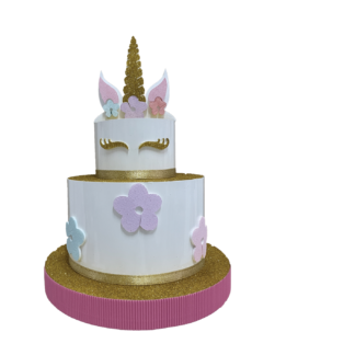 Torta finta in polistirolo Unicorno
