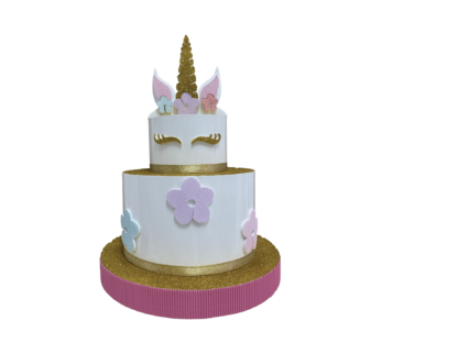 Torta finta in polistirolo Unicorno