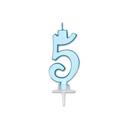 Candelina Italic metal celeste numero 5